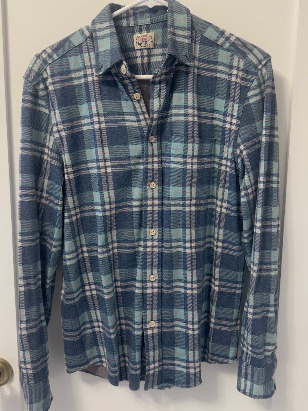 Faherty Coastline Knit Shirt (Men's XS)